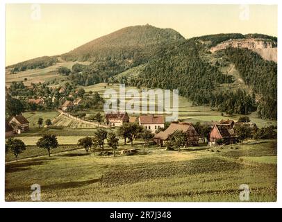 Alpi Bernesi, Oberland Bernese, Svizzera 1890. Foto Stock