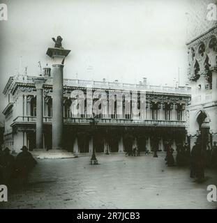 Veduta del Palazzo Ducale, Venezia, Italia 1890s Foto Stock