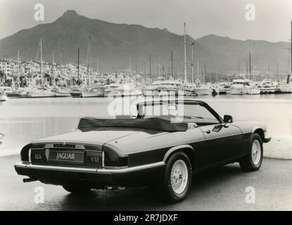 Jaguar XJ-S V12 con capote, Regno Unito 1980s Foto Stock