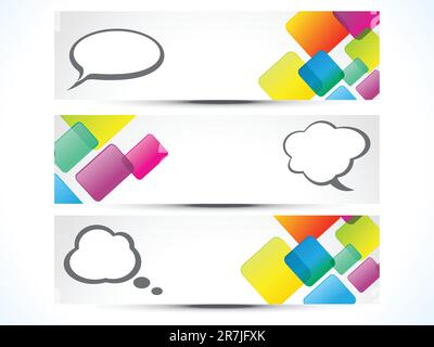 banner web a colori astratti illustrazione vettoriale Illustrazione Vettoriale