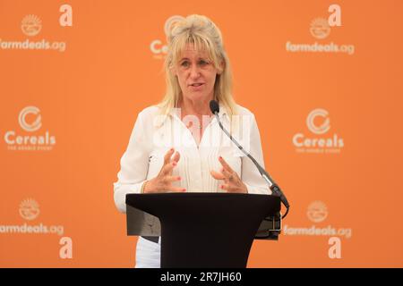 13th giugno 2023 evento cereali Minette batters Presidente della National Farmers Union Foto Stock