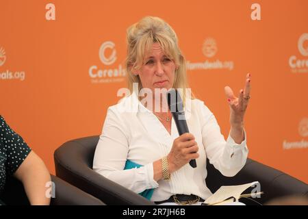 13th giugno 2023 evento cereali Minette batters Presidente della National Farmers Union Foto Stock