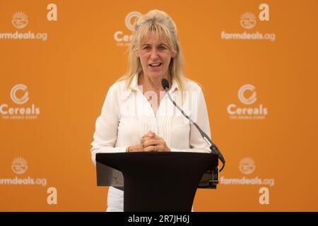 13th giugno 2023 evento cereali Minette batters Presidente della National Farmers Union Foto Stock