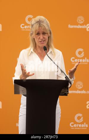 13th giugno 2023 evento cereali Minette batters Presidente della National Farmers Union Foto Stock