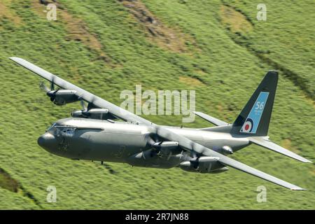 Ultimo volo RAF Hercules Foto Stock