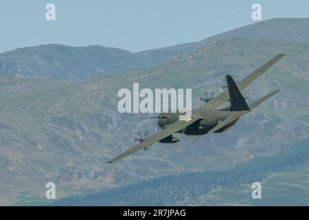 Ultimo volo RAF Hercules Foto Stock