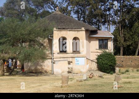 Vista delle case di Axum, Etiopia Foto Stock