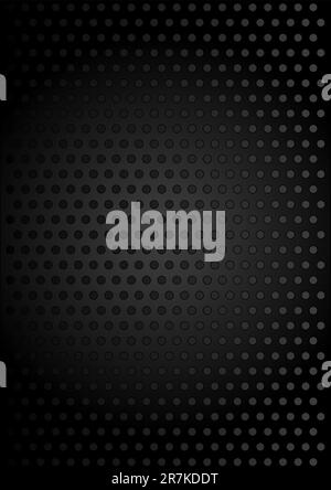Sfondo astratto - texture traforata metallizzata nera Illustrazione Vettoriale