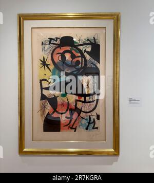 Napoli, Florida, Stati Uniti. 08 marzo 2023. Joan Miro Painting in mostra al Museo Baker di Napoli, Florida, mercoledì 8 marzo 2023. Credito: Jennifer Graylock-Graylock.com Foto Stock