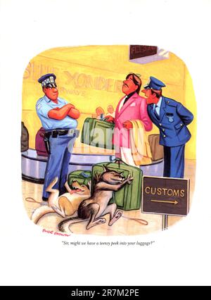 Vintage June 1991 'Playboy' Magazine Cartoon, USA Foto Stock