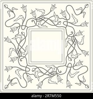 confine art nouveau Illustrazione Vettoriale