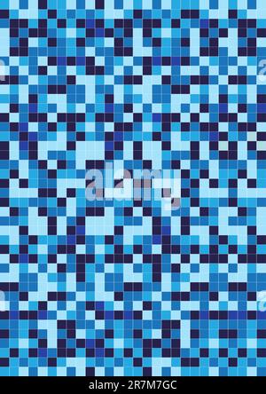 Sfondo astratto - cubi in diverse tonalità di blu Illustrazione Vettoriale