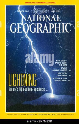 Copertina della rivista National Geographic, luglio 1993 Foto Stock