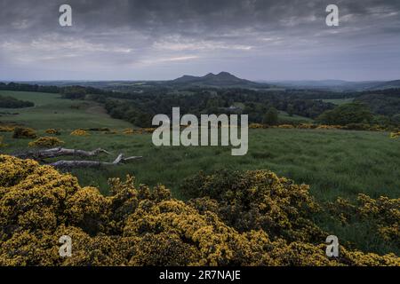 Confini scozzesi visti dalla vista Scotts. Foto Stock