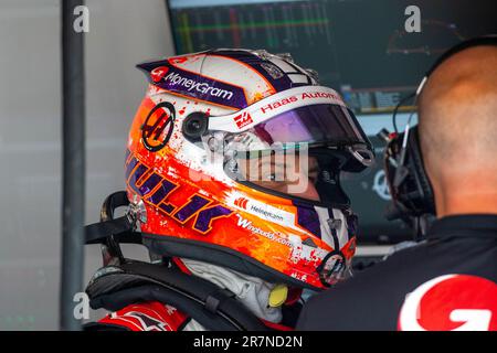 Nico Hulkenberg (GER) Haas F1 Team.durante il day2, venerdì, di FORMULA 1 PIRELLI GRAND PRIX DU CANADA 2023 - dal 15th al 18th giugno 2023 a Montreal, Quebec, Canada Foto Stock