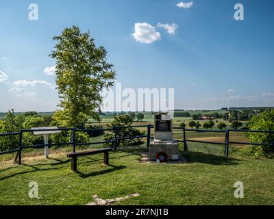 L'immagine è del famoso Butte de Warlencourt, combattuto duramente da inglesi e tedeschi durante la battaglia della somme nella prima guerra mondiale Foto Stock