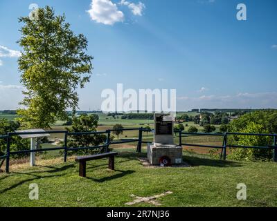 L'immagine è del famoso Butte de Warlencourt, combattuto duramente da inglesi e tedeschi durante la battaglia della somme nella prima guerra mondiale Foto Stock