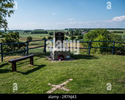 L'immagine è del famoso Butte de Warlencourt, combattuto duramente da inglesi e tedeschi durante la battaglia della somme nella prima guerra mondiale Foto Stock