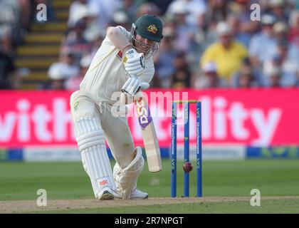 Edgbaston Cricket Stadium, Birmingham, Regno Unito. 16 giugno 2023 alle ore 1100hrs. Inghilterra uomini contro Australia uomini nel test di cricket Ashes giorno 1. David Warner (Australia) battendo. Foto: Mark Dunn/Alamy, Foto Stock