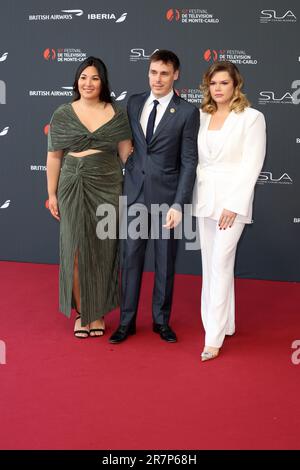 Monaco, Monaco. 17th giugno, 2023. Marie Ducruet, Louis Ducruet e Camille Gottlieb partecipano al tappeto rosso di apertura durante il 62nd° Festival TV di Monte Carlo il 16 giugno 2023 a Monte-Carlo, Monacopicture & copyright © Thierry CARPICO/ATP images (CARPICO Thierry/ATP/SPP) Credit: SPP Sport Press Photo. /Alamy Live News Foto Stock