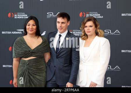 Monaco, Monaco. 17th giugno, 2023. Marie Ducruet, Louis Ducruet e Camille Gottlieb partecipano al tappeto rosso di apertura durante il 62nd° Festival TV di Monte Carlo il 16 giugno 2023 a Monte-Carlo, Monacopicture & copyright © Thierry CARPICO/ATP images (CARPICO Thierry/ATP/SPP) Credit: SPP Sport Press Photo. /Alamy Live News Foto Stock