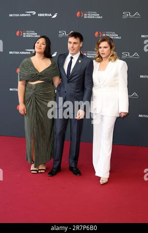 Monaco, Monaco. 17th giugno, 2023. Marie Ducruet, Louis Ducruet e Camille Gottlieb partecipano al tappeto rosso di apertura durante il 62nd° Festival TV di Monte Carlo il 16 giugno 2023 a Monte-Carlo, Monacopicture & copyright © Thierry CARPICO/ATP images (CARPICO Thierry/ATP/SPP) Credit: SPP Sport Press Photo. /Alamy Live News Foto Stock