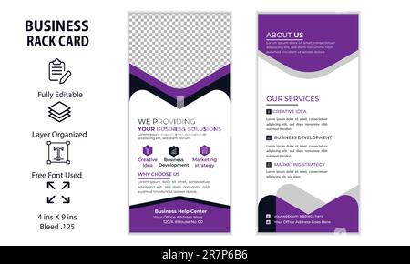 Moderno business rack card o dl volantino modelli Design Illustrazione Vettoriale