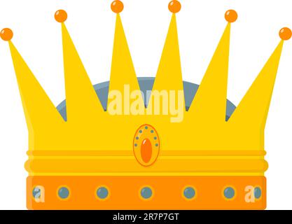 Corona reale d'oro stilizzata - illustrazione vettoriale Illustrazione Vettoriale