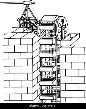 Vecchio mulino ad acqua Illustrazione Vettoriale