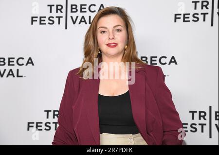 New York, Stati Uniti. 16th giugno, 2023. Amber Tamblyn partecipa alla prima "Fresh kills" durante il Tribeca Festival 2023 al SVA Theatre di New York, NY, 16 giugno 2023. (Foto di Anthony Behar/Sipa USA) Credit: Sipa USA/Alamy Live News Foto Stock