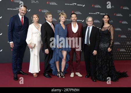 Checy, Francia. 17th giugno, 2023. Membri della giuria di fiction Marcus Ammon, Camilla Rydbacken, John Goodman, Sara Mortensen, Shane West, Frank Spotnitz e Francesca Chillemi assistono al tappeto rosso di apertura durante il 62nd° Festival televisivo di Monte Carlo il 16 giugno 2023 a Monte-Carlo, Monaco. Photo by David Niviere/ABACAPRESS.COM Credit: Abaca Press/Alamy Live News Foto Stock