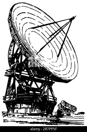 Antenna parabola satellitare Illustrazione Vettoriale