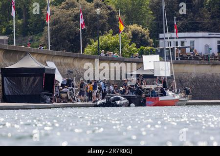 Rifare alcune scene di Truelove con Lindsay Duncan Foto Stock