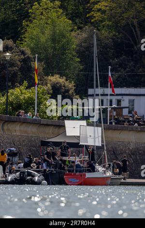 Rifare alcune scene di Truelove con Lindsay Duncan Foto Stock