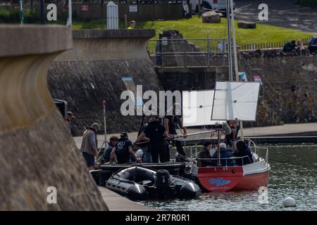 Rifare alcune scene di Truelove con Lindsay Duncan Foto Stock