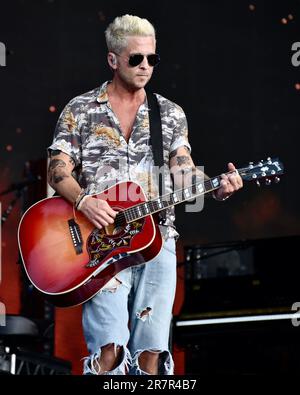 Una Repubblica. Stadio principale del festival dell'isola di Wight. Venerdì 16 giugno. Credit: Graham Tarrant/Alamy Live News Foto Stock