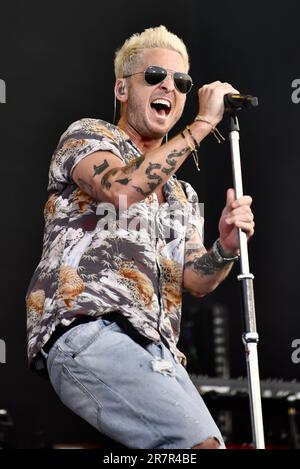 Una Repubblica. Stadio principale del festival dell'isola di Wight. Venerdì 16 giugno. Credit: Graham Tarrant/Alamy Live News Foto Stock