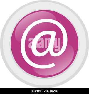 Icona indirizzo e-mail lucido Illustrazione Vettoriale