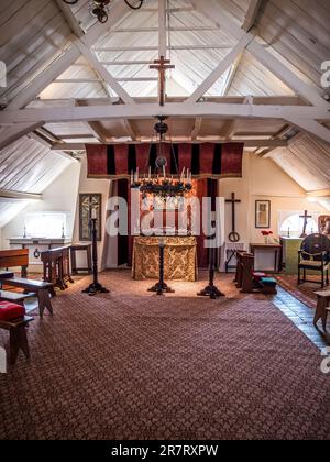 Questo è l'interno della Cappella a Talbot House nella città belga di Poperinge conosciuta durante la prima guerra mondiale come Pop Foto Stock