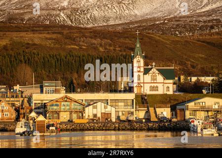 Husavik, Nordurland eystra, Islanda Foto Stock