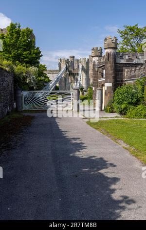 Pont Grog, Suspension Bridge, Conwy, Galles, Gran Bretagna Foto Stock