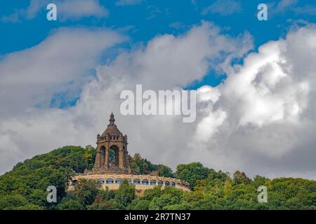 Kaiser Wilhelm Monumento porta Westfalica Germania Foto Stock