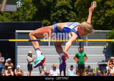 Ratingen, Germania, 17.06.2023: World Athletics Combined Events Tour – Gold. Women's High Jump, Hilke Thamke, GER (SC Neubrandenburg) Credit: NewsNRW / Alamy Live News Foto Stock