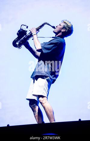 Manchester, Stati Uniti. 16th giugno, 2022. GRIZ si esibisce durante il giorno 2 del 2023 Bonnaroo Music & Arts Festival il 16 giugno 2023 a Manchester, Tennessee. Photo: Darren Eagles/imageSPACE Credit: Imagespace/Alamy Live News Foto Stock