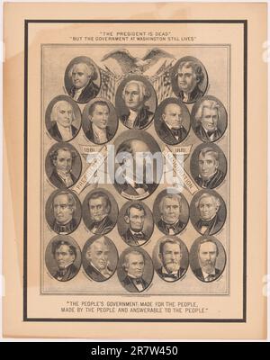 Il presidente è morto 1881 Foto Stock