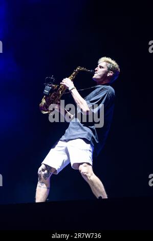 GRIZ si esibisce durante il giorno 2 del 2023 Bonnaroo Music & Arts Festival il 16 giugno 2023 a Manchester, Tennessee. Foto: Darren Eagles/imageSPACE /Sipa USA Foto Stock