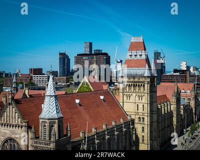 Tetti dell'Università di Manchester Foto Stock