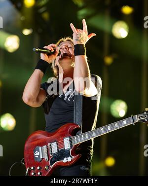 Keith Urban si esibisce durante il giorno 2 del CMA Fest al Nissan Stadium giovedì 9 giugno 2023, a Nashville, Tennessee. (Foto di: Amiee Stubbs/Images Foto Stock