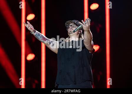 HARDY si esibisce durante il giorno 2 del CMA Fest al Nissan Stadium giovedì 9 giugno 2023, a Nashville, Tennessee. (Foto di: Amiee Stubbs/imageSPACE) Foto Stock