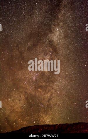 Cielo stellato sul deserto di Atacama in Cile Foto Stock